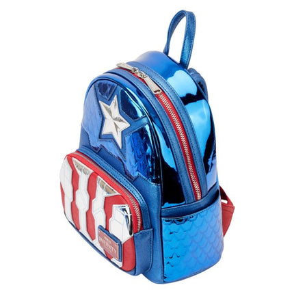 Shine Captain America Cosplay - Mini Backpack Loungefly Zainetto