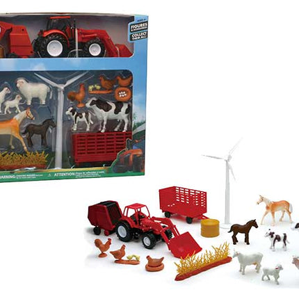 Playset Animals Farm y Tractor Children's Toy