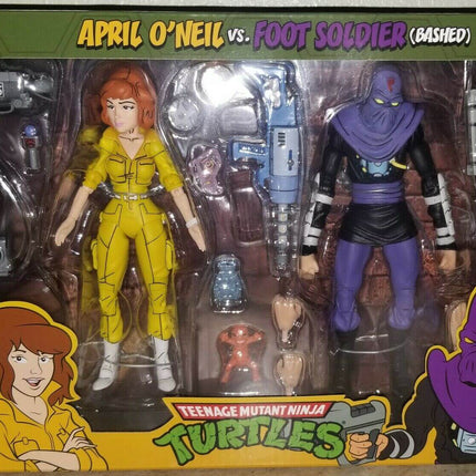 April O'Neil &amp; Foot Soldier Teenage Mutant Ninja Turtles Figurka 2-pak 18 cm Neca 54121 - USZKODZONE OPAKOWANIE