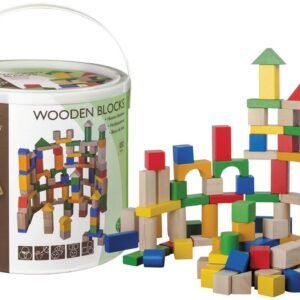 Costruzioni In Legno Bambini 12 Mesi In Scatola 100 Pezzi Blocchi