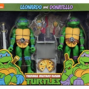Leonardo E Donatello Teenage Mutant Ninja Turtles Action Figure 2 Pack 18 Cm Neca