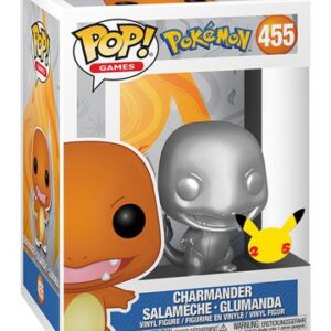 Pokemon Pop Games Vinyl Figure Charmander Silver 25Th Anniversary Special Edition 9 Cm