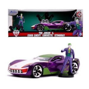 Jada253255020 Dc Comics Diecast Model 1 24 Joker 2009 Chevy Corvette Stingray
