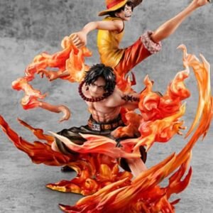 Meho716454 One Piece P O P Neo Maximum Pvc Statue Luffy Ace Bond Between Brothers 20Th Limited Ver 25 Cm