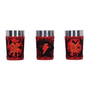 Nemn B6638B24 Ac Dc Shot Glasses Logo 3 Pack