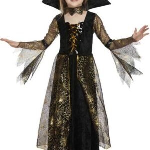 Costume Bambina Vampira Spiderella Halloween 4 5 6 7 8 9 Anni