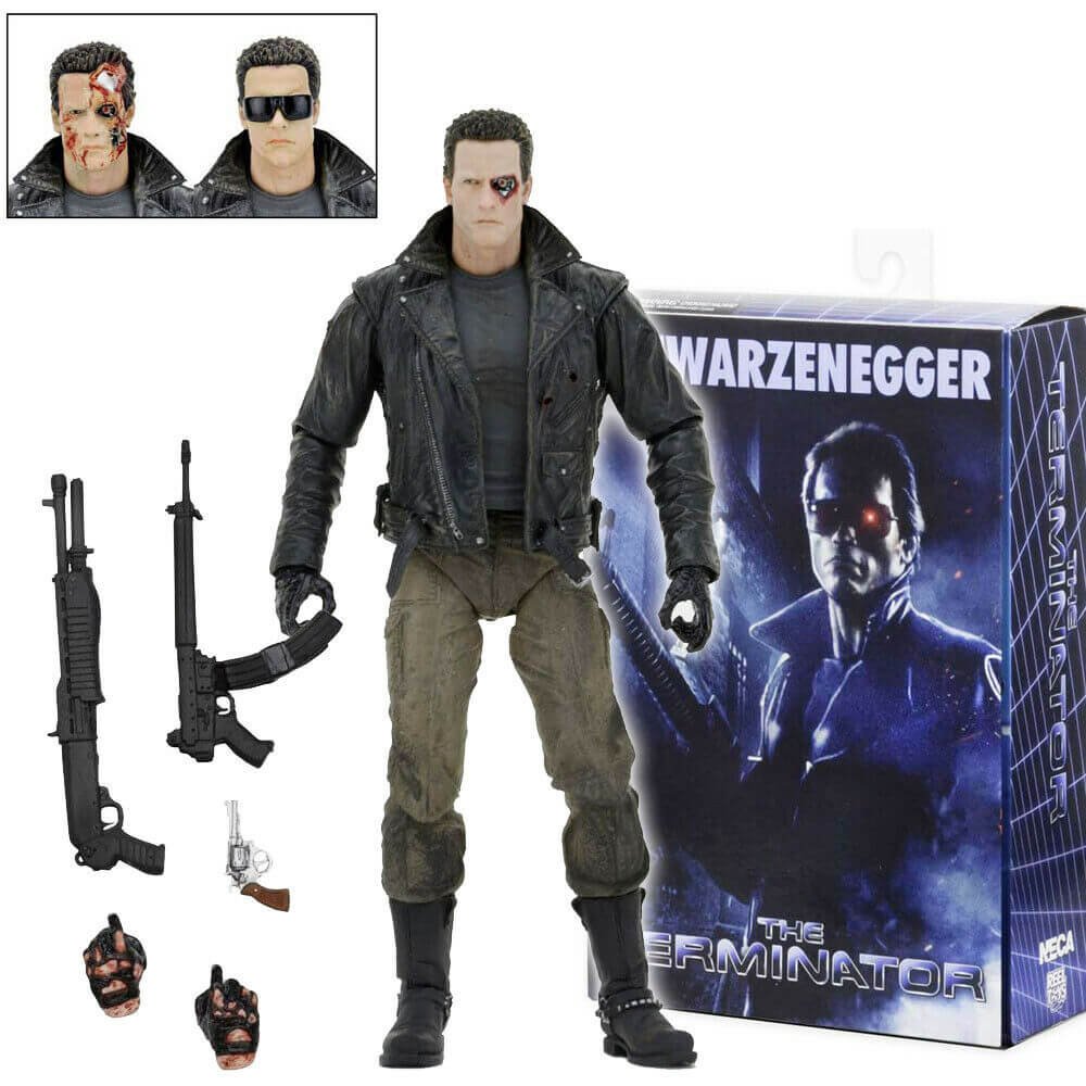 Terminator Action Figure Ultimate Police Station Assault T 800 Motorcycle Jacket 18 Cm Neca 51912