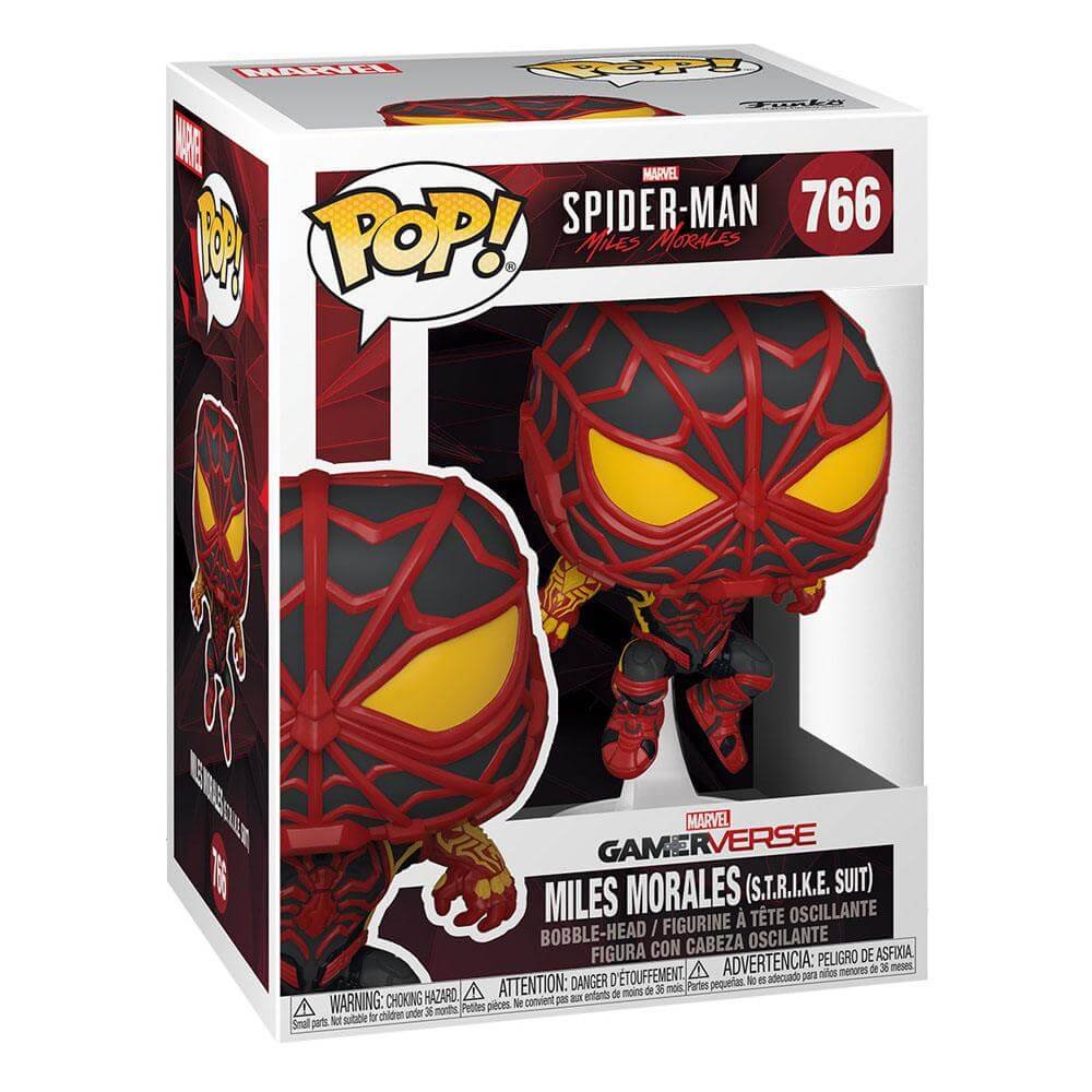 Miles Morales Strike Suit Marvels Spider Man Pop Games Vinyl Figure 9 Cm 766 April 2021