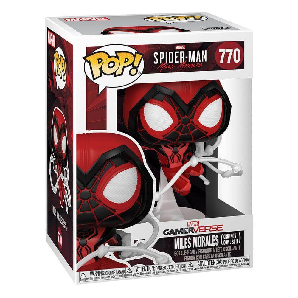 Miles Morales Red Suit Marvels Spider Man Pop Games Vinyl Figure 9 Cm 770 April 2021