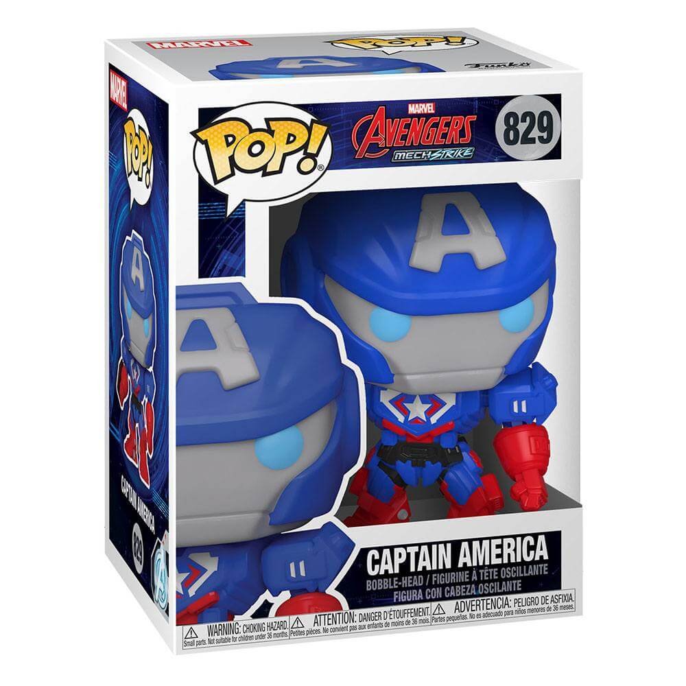 Marvel Mech Pop Vinyl Figure Captain America 9 Cm 829