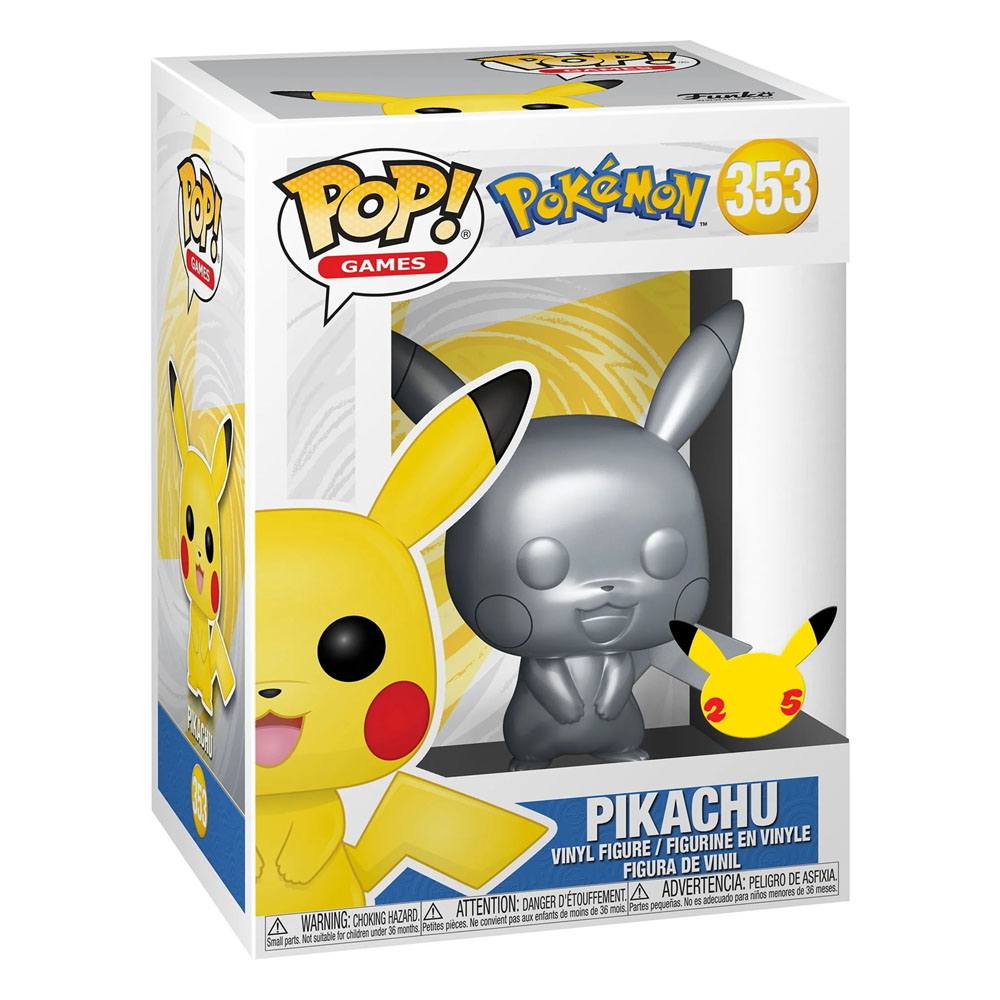 Pokemon Pop Games Vinyl Figure Pikachu Silver Edition 9 Cm 353