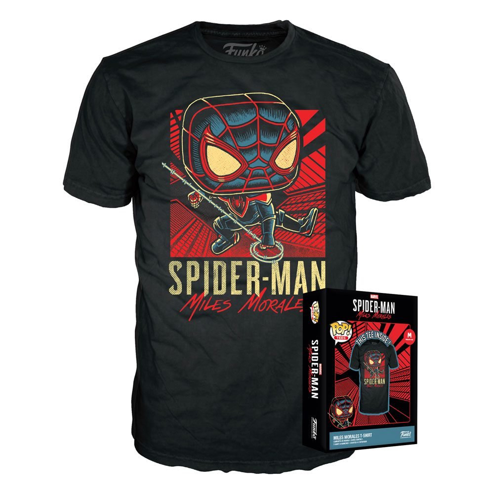 Marvel Boxed Tee T Shirt Miles Morales Spiderman Adult Size