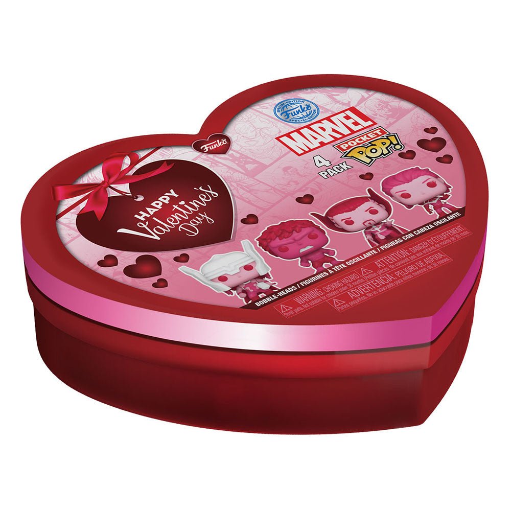 Marvel Valentines Pocket Pop Vinyl Figure 4 Pack 4 Cm