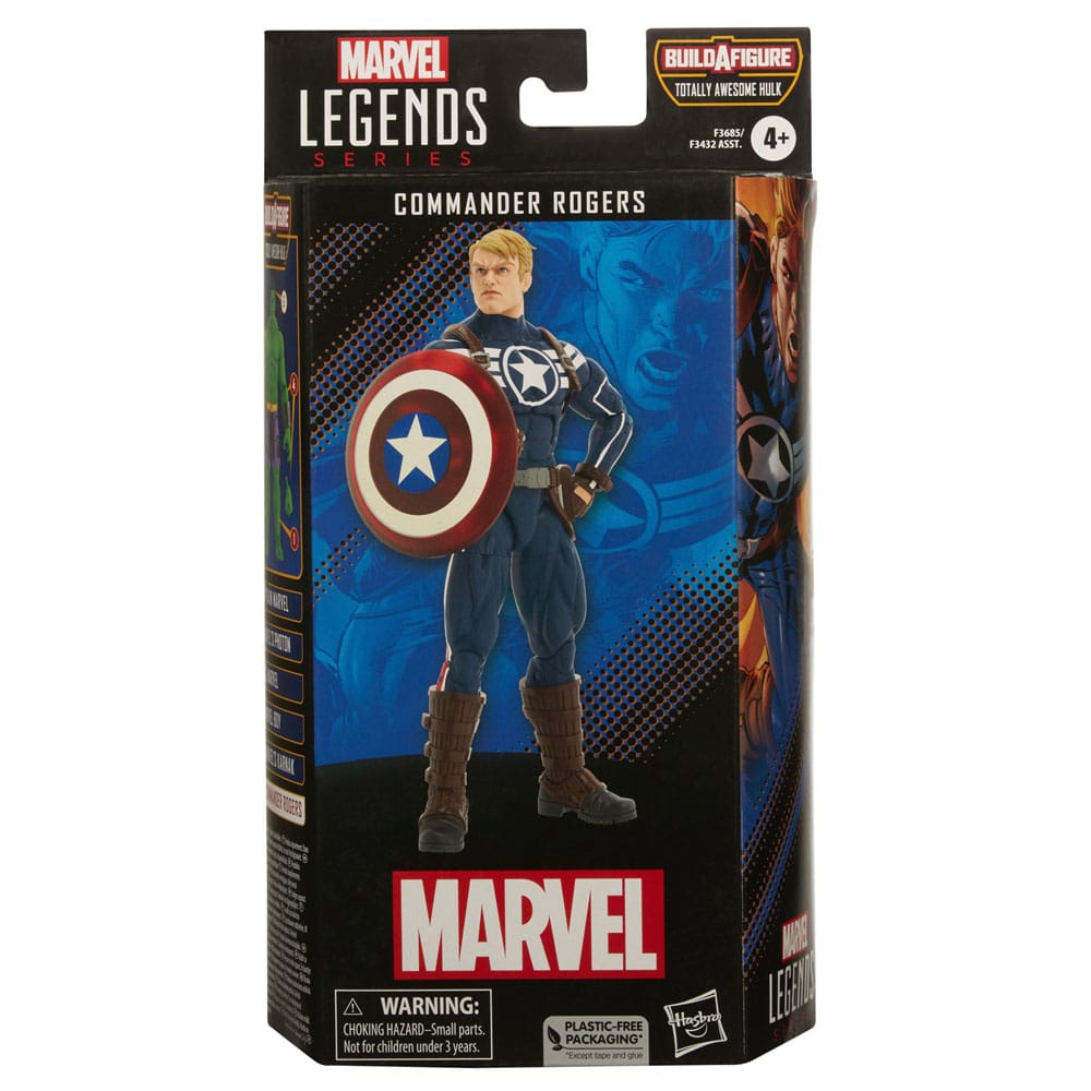 Commander Rogers Marvel Legends Action Figure Baf Totally Awesome Hulk 15 Cm