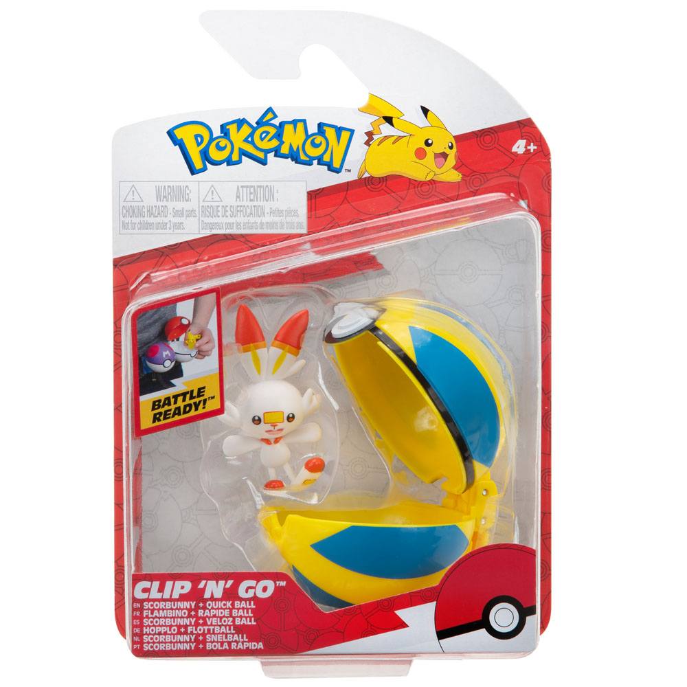 Pokemon Clipngo Poke Ball Scorbunny Quick Ball