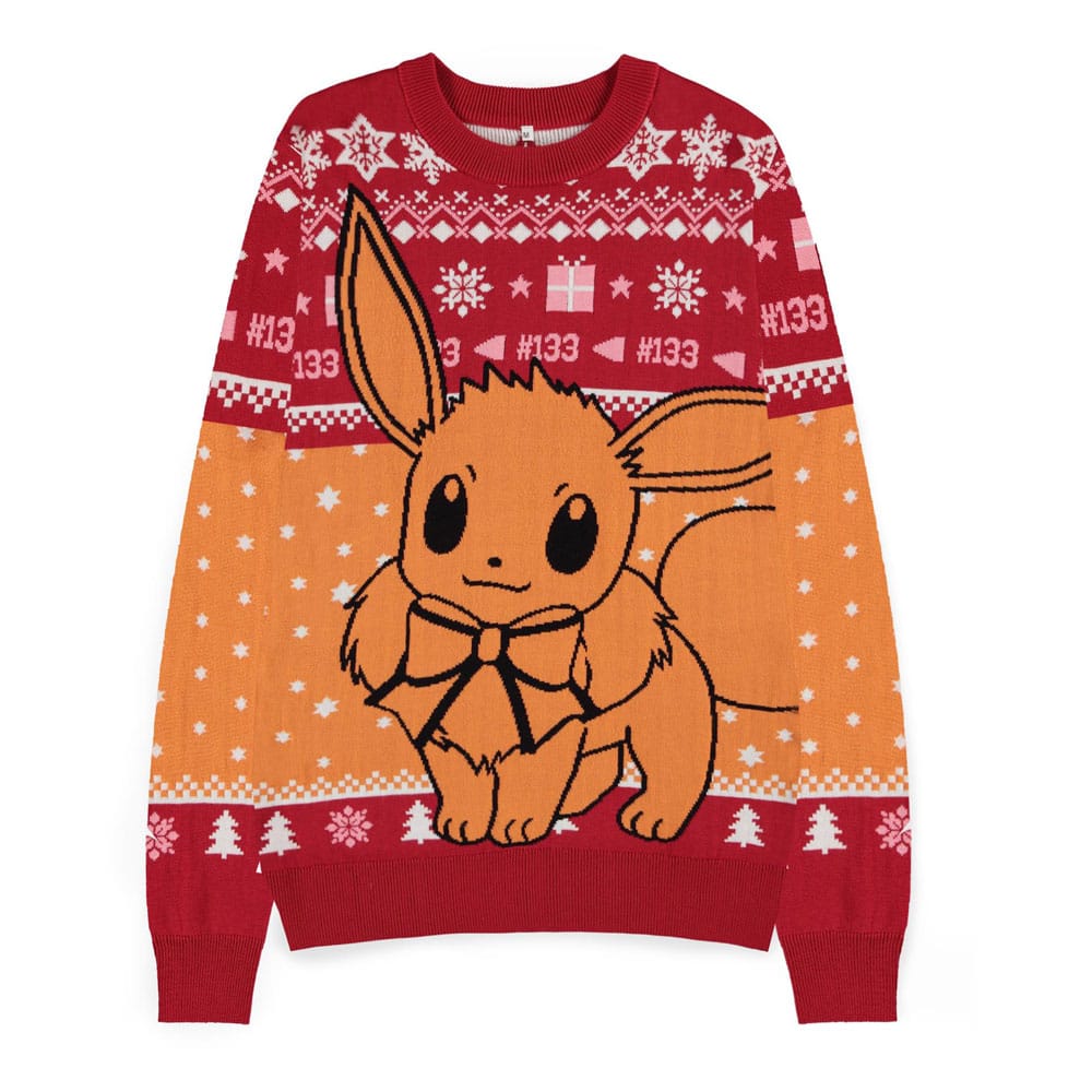 Pokemon Sweatshirt Christmas Jumper Eevee Adult Size