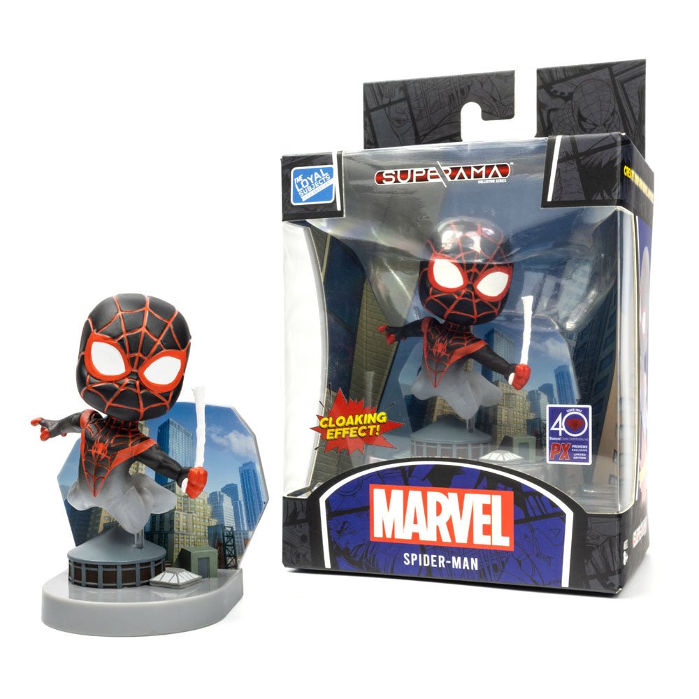 Spider Man Miles Morales With Cloaking Effect Marvel Superama Mini Diorama 10 Cm