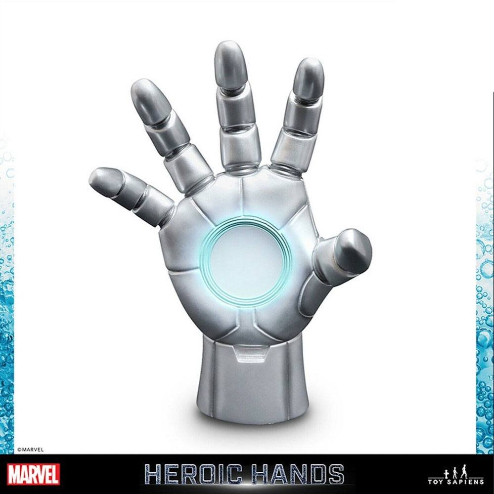 Marvel Heroic Hands Life Size Statue 2C Iron Man Grey Armor 23 Cm