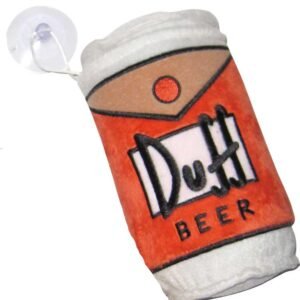 Lattina Birra Duff Beer Peluche Con Ventosa Per Auto Simpson 15Cm