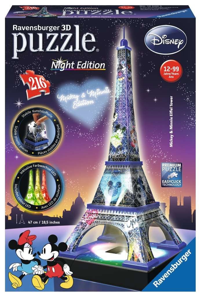 Disney Tour Eiffel Night Edition Puzzle 3D Con Luci