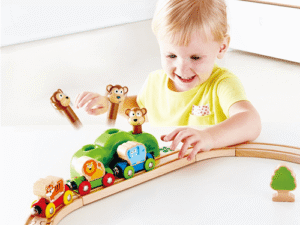 Pista Treno In Legno Musica E Scimmiette Hape