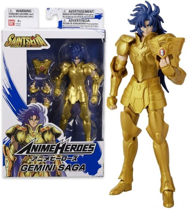 Gemini Con Armatura Oro Action Figure Saint Seiya Cavalieri Dello Zodiaco 17 Cm