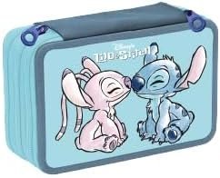 Astuccio Scuola Stitch Disney 2023 2024 Triplo Con Colori