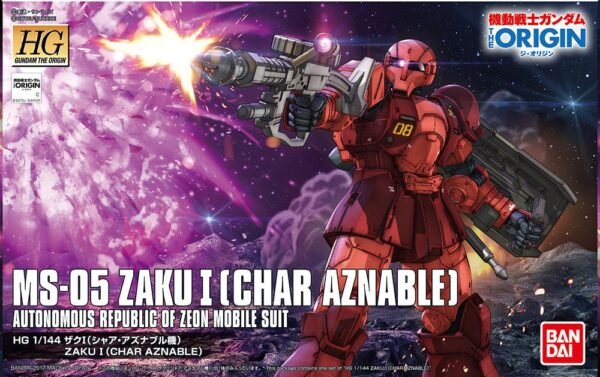Ms 05 Zaku 1 Char Aznable Gundam High Grade 1 144 Model Kit