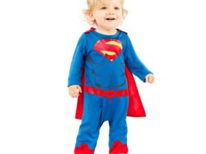 Superman Costume Baby Infanzia Carnevale Deluxe Fancy Dress