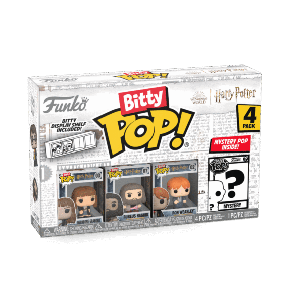 Bitty Pop Harry Potter 4Pk Hermione Granger 03 Hagrid 07 Ron Weasley 02 Mystery