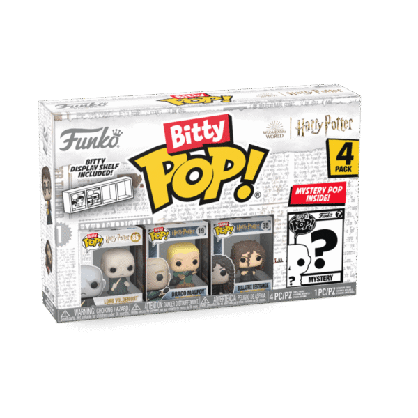 Bitty Pop Harry Potter 4Pk Voldemort 85 Draco Malfoy 19 Bellatrix 35 Mystery