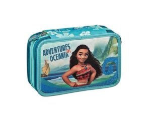 Vaiana Oceania Astuccio Scuola 3 Piani Con Colori