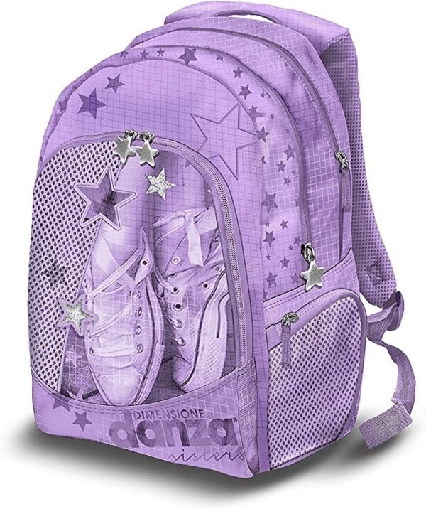 Zaino Scuola A Tre Cerniere Dimensione Danza Lavanda Viola