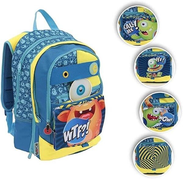 Zaino Scuola Go Pop Monster Estensibile
