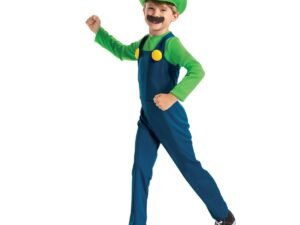 Luigi Super Mario Costume Carnevale Roleplay Fancy Dress