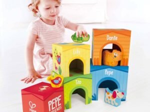 Blocchi Impilabili In Cartone Con Animali In Legno Hape