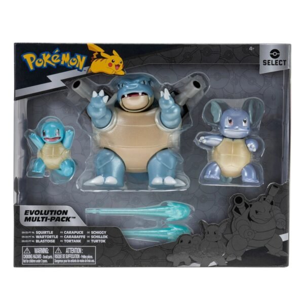 Squirtle Wartortle Blastoise Pokemon Multipack Evolution Select Figures 5 11 Cm