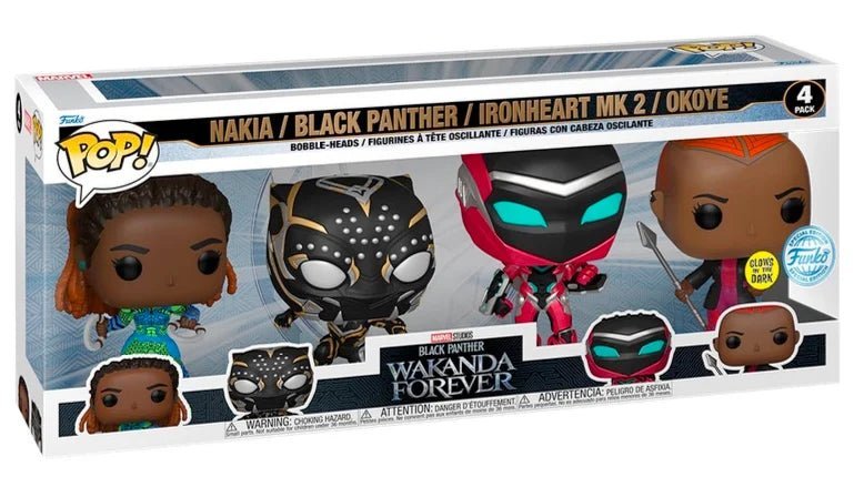 Black Panther Wakanda Forever 4 Pack Vinyl Figure Funko Marvel 9 Cm