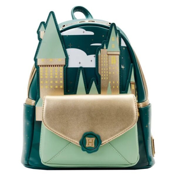 Harry Potter Hogwarts Castle Golden Mini Backpack Loungefly Zainetto