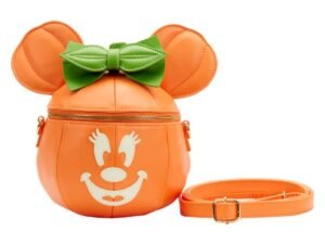 Glow Face Pumpkin Minnie Cross Body Bag Loungefly