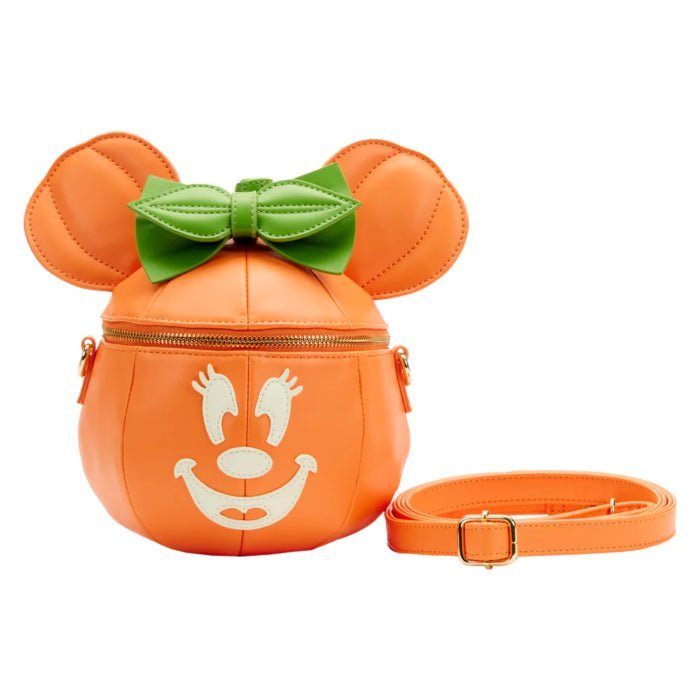 Glow Face Pumpkin Minnie Cross Body Bag Loungefly
