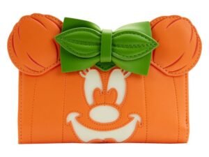 Glow Face Pumpkin Minnie Wallet Loungefly Disney
