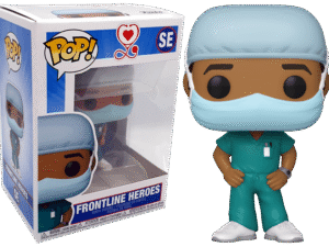 Front Line Worker Pop Heroes Vinyl Figure Male 2 9 Cm