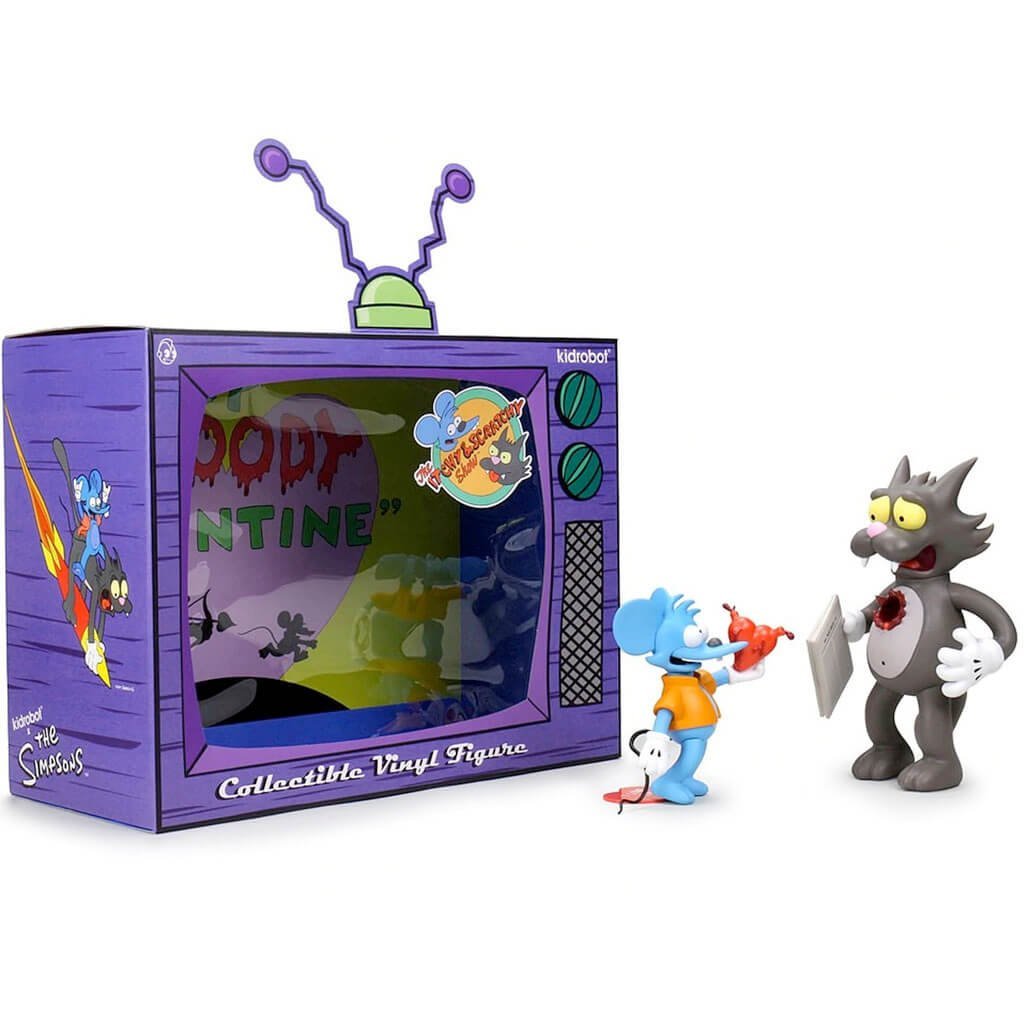 Grattachecca E Fighetto Simpsons Vinyl Figures 2 Pack Itchy Scratchy 11 20 Cm