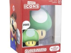 Lampada Comodino Fungo 1Up Super Mario Nintendo 10 Cm