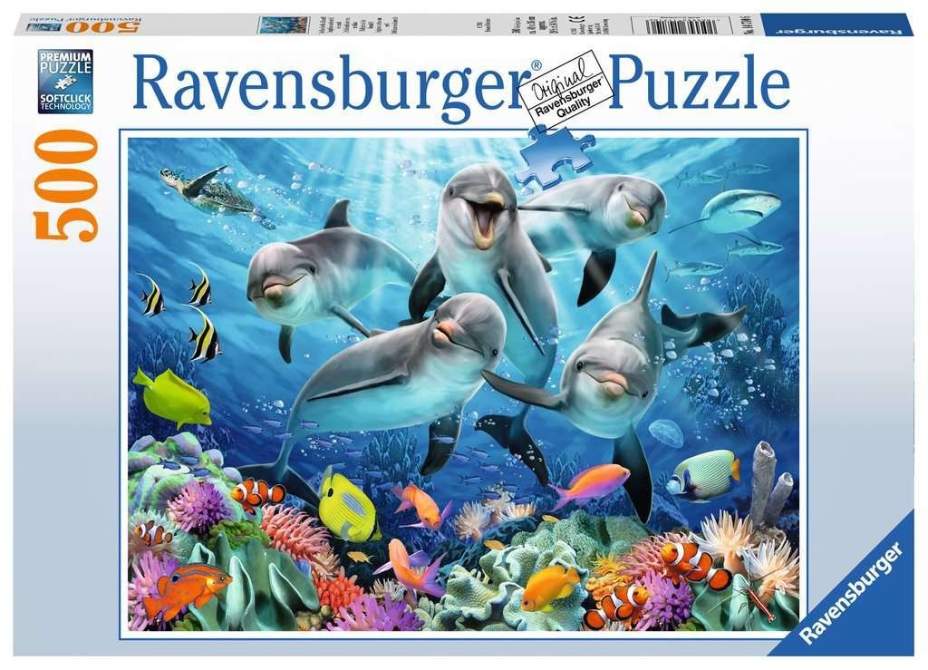 Puzzle 500 Pcs Ravensburger Dolphin Animali Marini