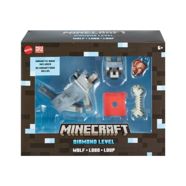 Wolf Minecraft Diamond Level Action Figure 14 Cm