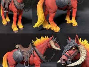 Aethon Cavallo Infuocato Mythic Legions Arethyr Action Figure Premium Collezione 15 Cm