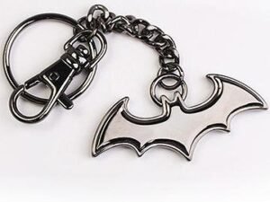 Nob8363 Batman Metal Key Ring Black Logo