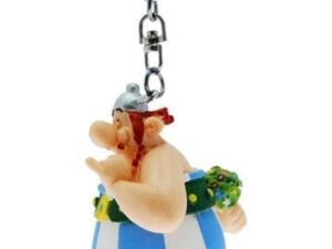 P60429 Asterix Keychain Obelix With Flowers 13 Cm